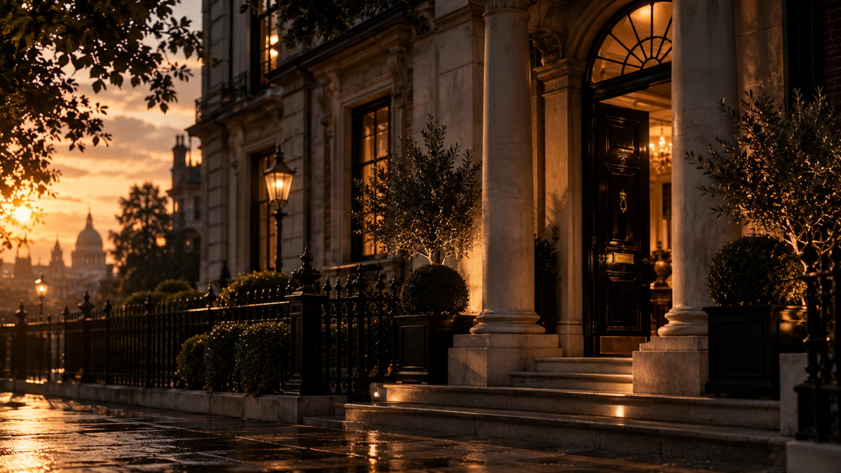 Al-Ameer London townhouse at golden hour